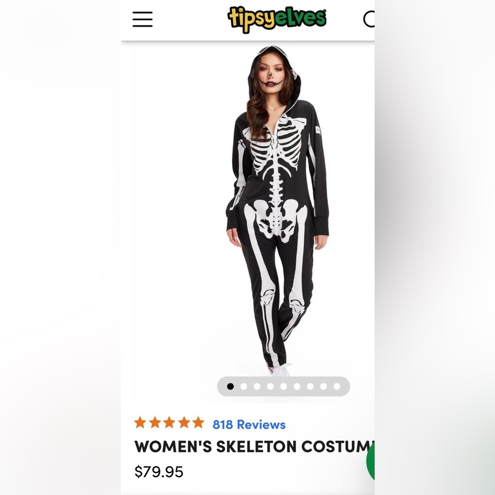 💀New! Tipsy Elves Unisex Skeleton Thick Onesie - Picture 2 of 16